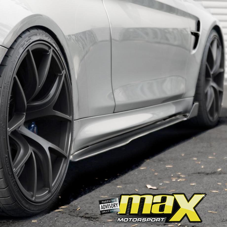 Universal Carbon Look Side Skirt Extensions maxmotorsports