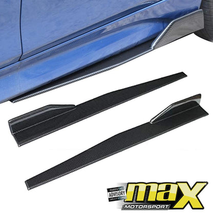 Universal Carbon Look Side Skirts Extensions 1.18m maxmotorsports