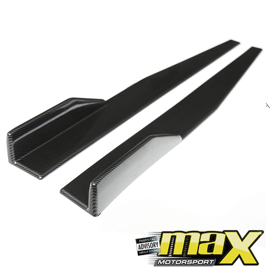 Universal Carbon Look Side Skirts Extensions 1.18m maxmotorsports