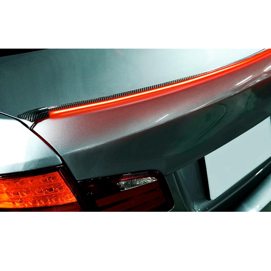 Universal Dual Function LED Carbon Look Rubber Boot Spoiler Max Motorsport