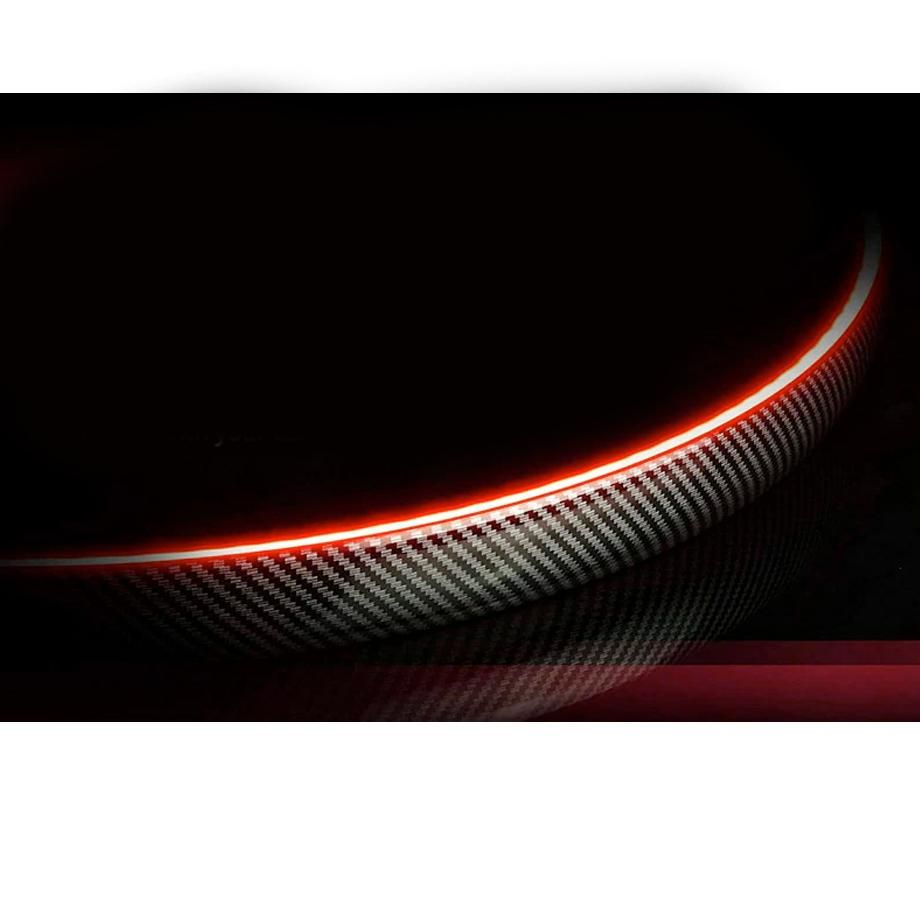 Universal Dual Function LED Carbon Look Rubber Boot Spoiler Max Motorsport