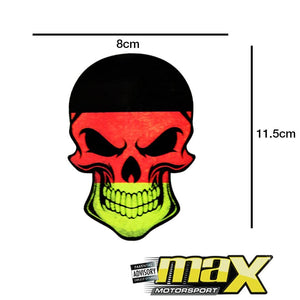 Universal German Skull Vinyl Sticker maxmotorsports