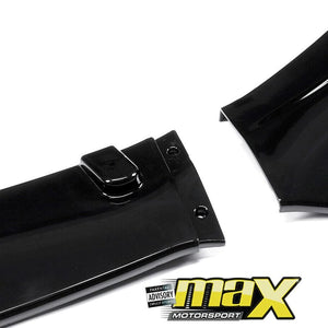Universal Gloss Black 3-Piece Front Spoiler - Type B maxmotorsports