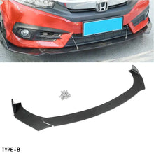 Load image into Gallery viewer, Universal Gloss Black 3-Piece Front Spoiler - Type B maxmotorsports
