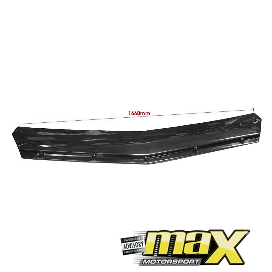 Universal Gloss Black 3-Piece Front Spoiler - Type C maxmotorsports