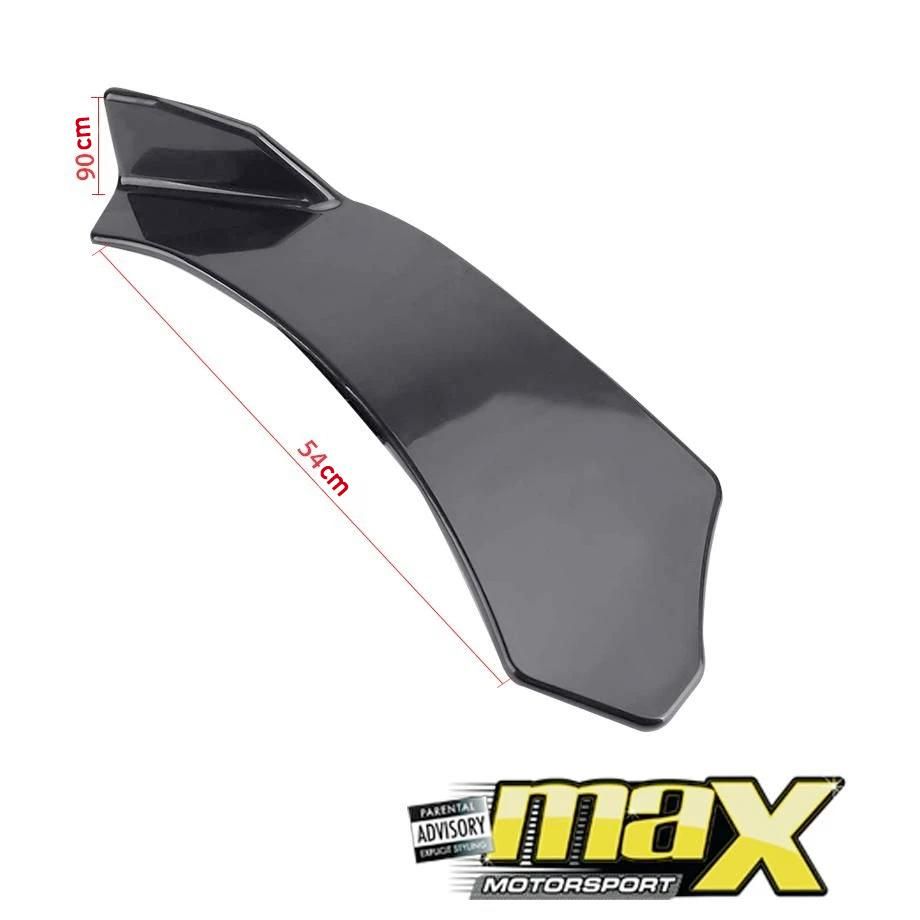 Universal Gloss Black 3-Piece Front Spoiler - Type C maxmotorsports
