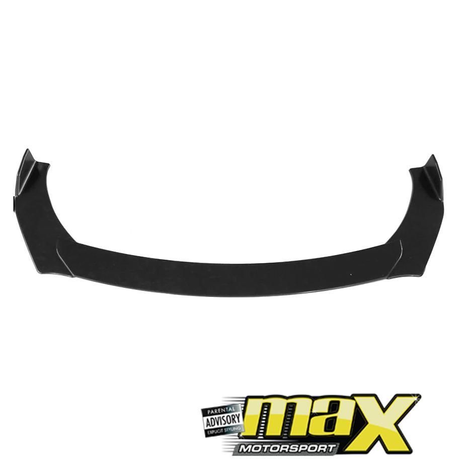 Universal Gloss Black 3-Piece Front Spoiler - Type D maxmotorsports