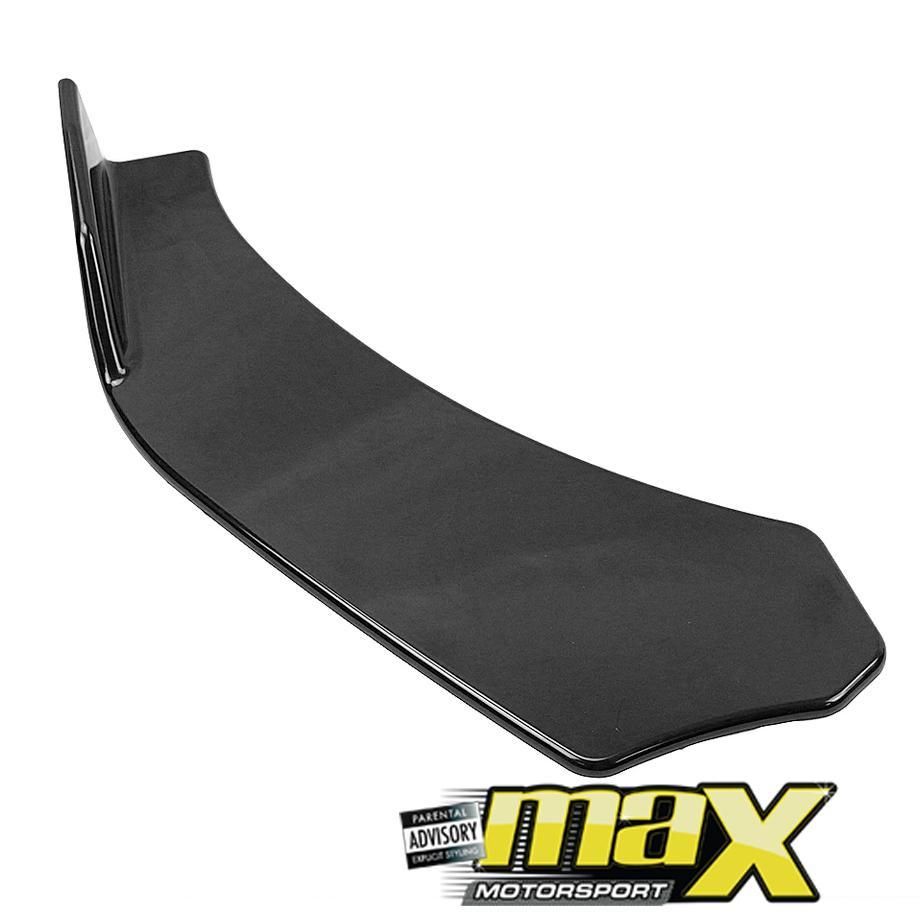 Universal Gloss Black 3-Piece Front Spoiler - Type D maxmotorsports