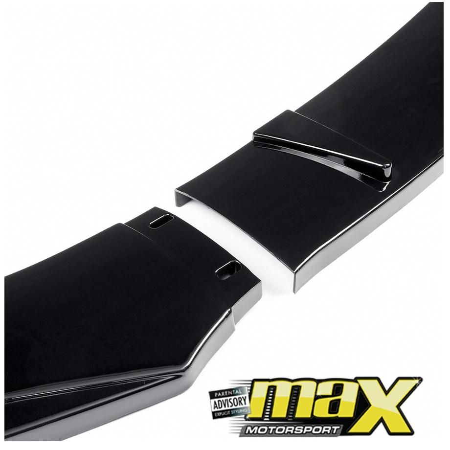 Universal Gloss Black 3-Piece Front Spoiler maxmotorsports