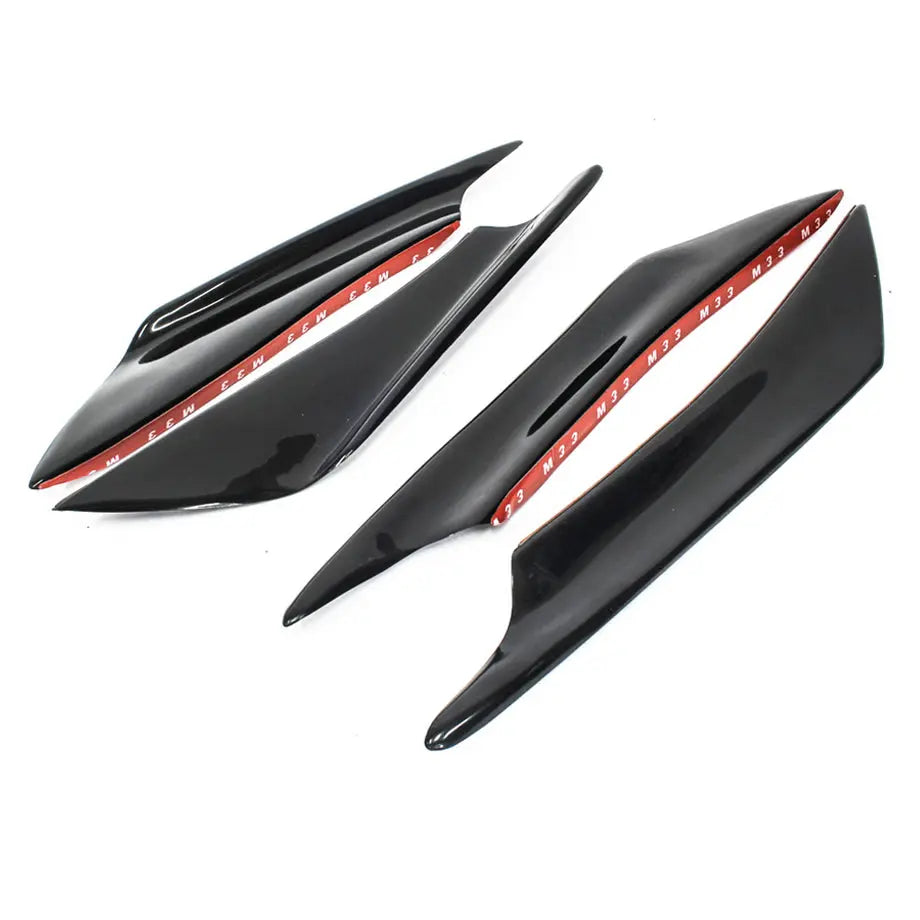 Universal Gloss Black 4 Piece Canards Max Motorsport