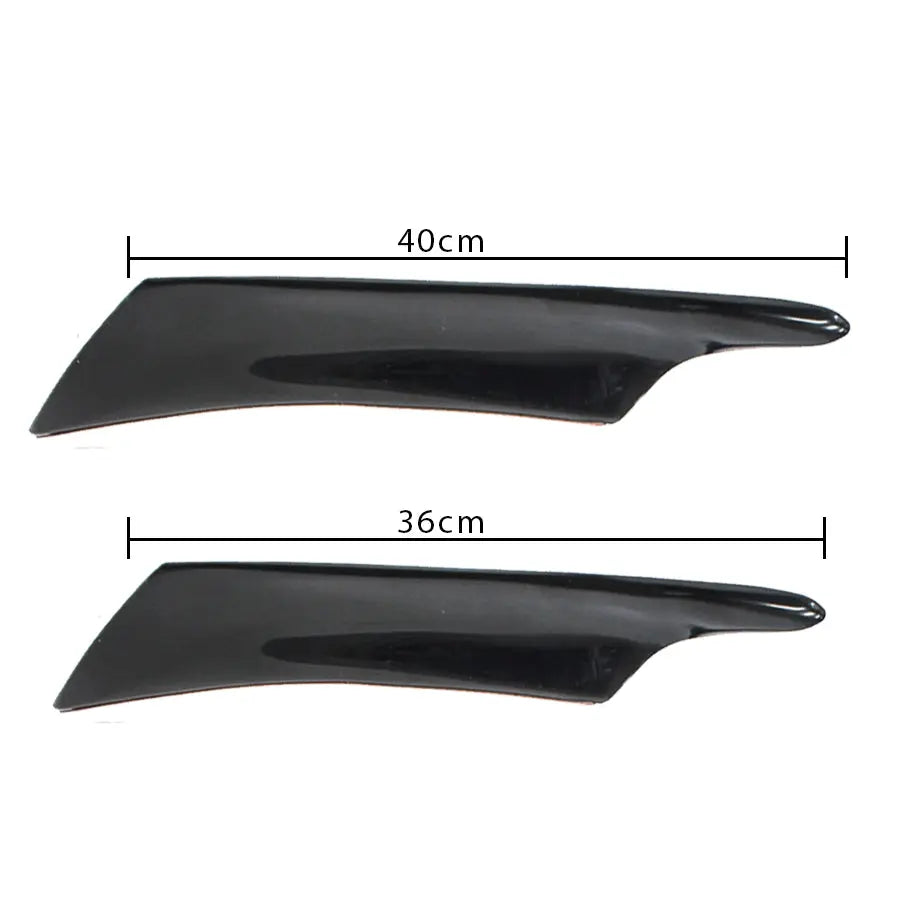 Universal Gloss Black 4 Piece Canards Max Motorsport
