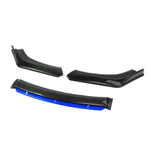 Load image into Gallery viewer, Universal Gloss Black 4-Piece Front Spoiler With Blue Lip maxmotorsports
