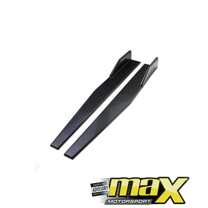 Universal Gloss Black Long Side Skirt Splitters / Extensions - 1.18 meter maxmotorsports