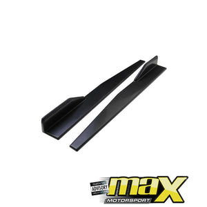 Universal Gloss Black Long Side Skirt Splitters / Extensions - 1.18 meter maxmotorsports