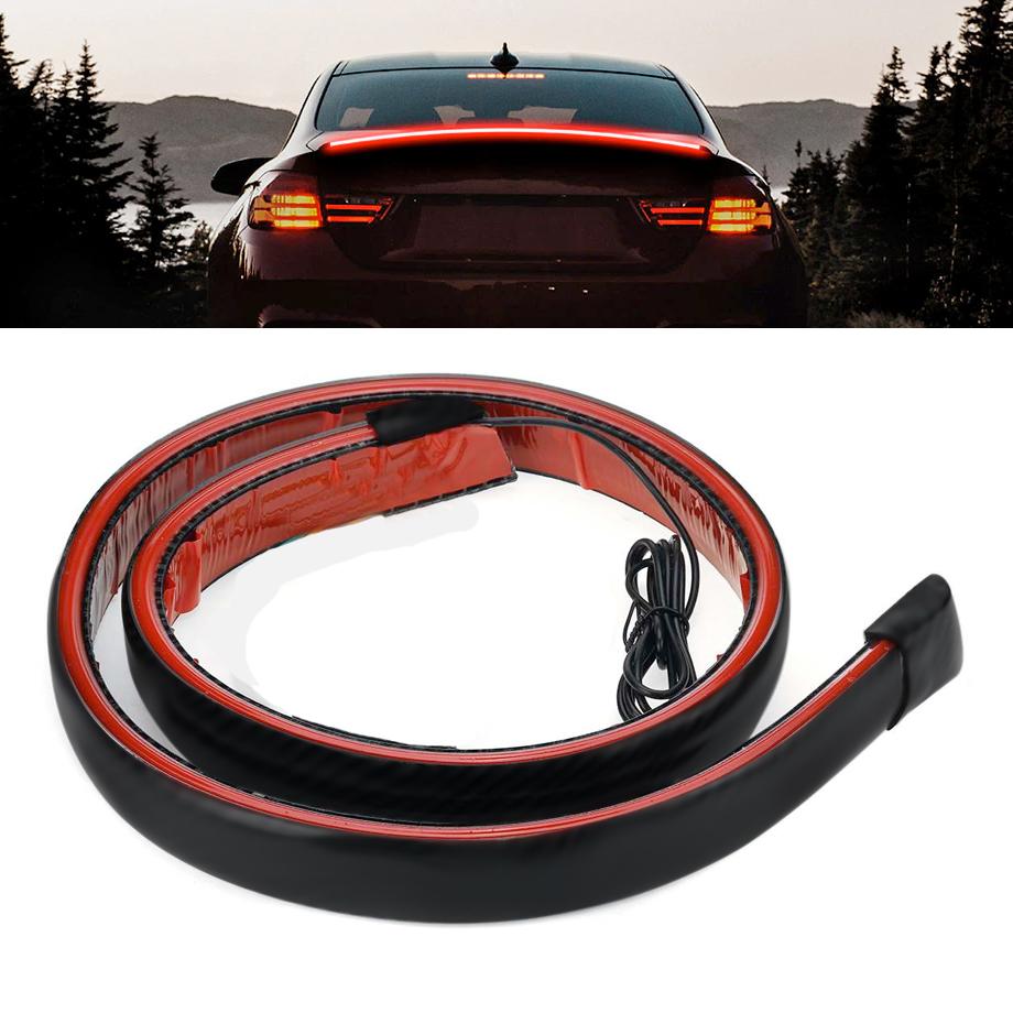 Universal Gloss Black Rubber Boot Spoiler With LED Brake Light – Max ...