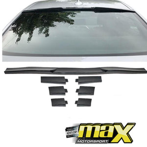 Universal Gloss Black Rubber Boot & Roof Spoiler With Extensions maxmotorsports