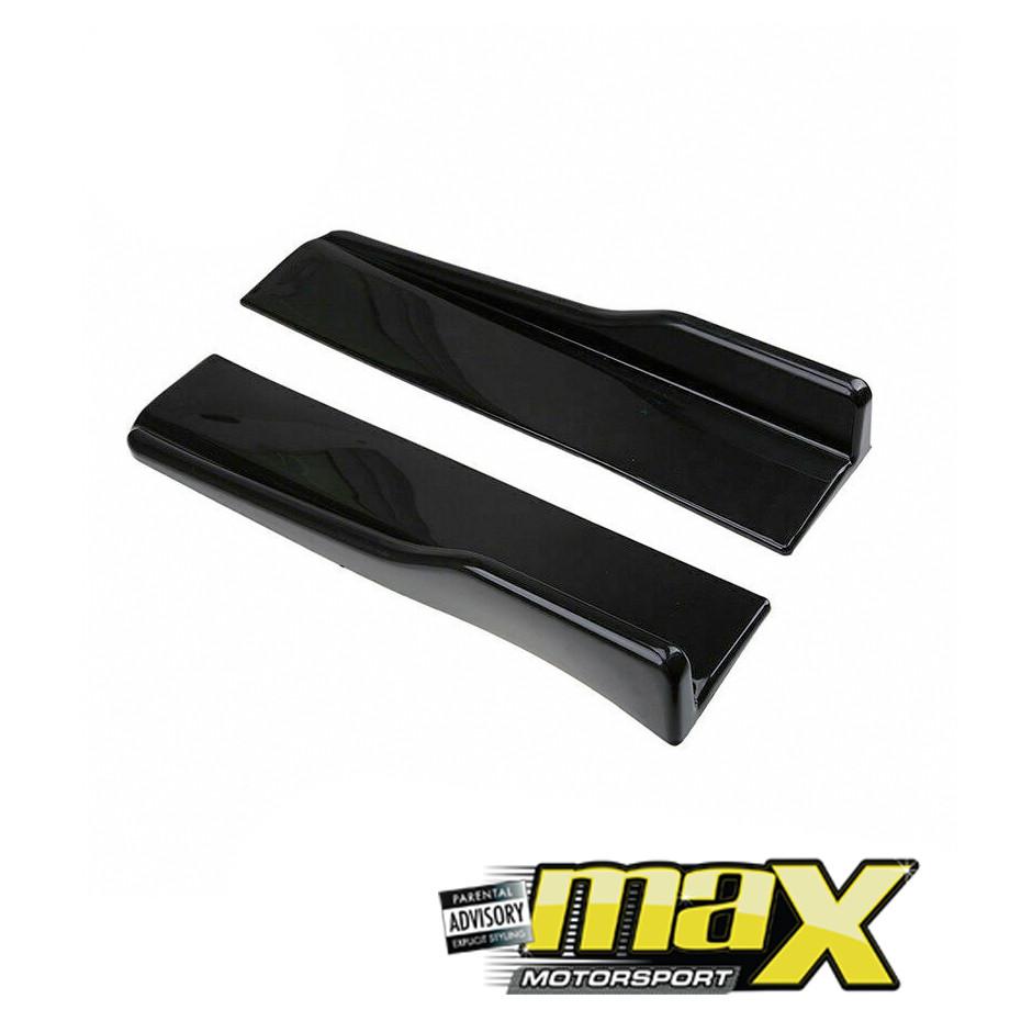 Universal Gloss Black Side Skirt Splitters / Extensions maxmotorsports
