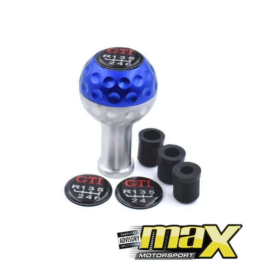 Universal Golf Ball GTI Style Gear Knob (Blue) maxmotorsports