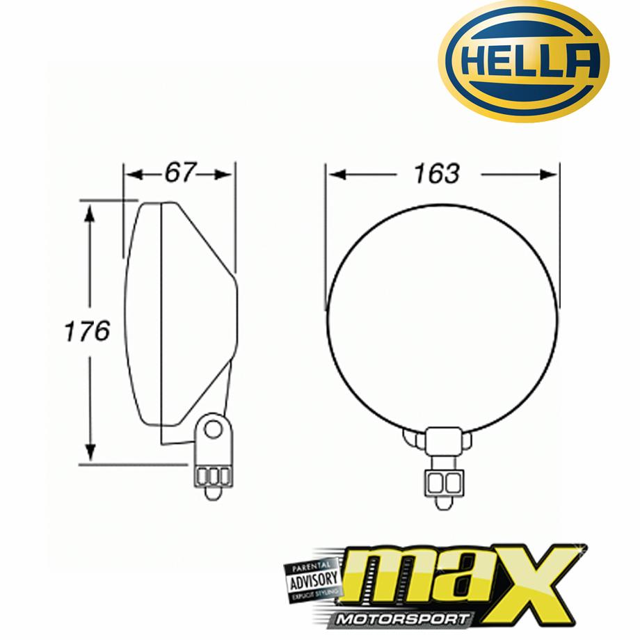 Universal Hella Comet 500 Spotlamps (Pair) Max Motorsport