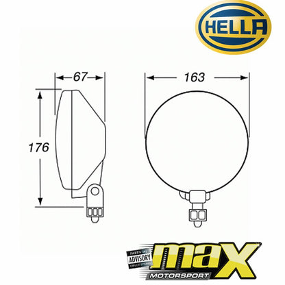 Universal Hella Comet 500 Spotlamps (Pair) Max Motorsport