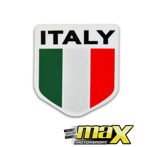 Universal Italy Shield Vinyl Sticker maxmotorsports
