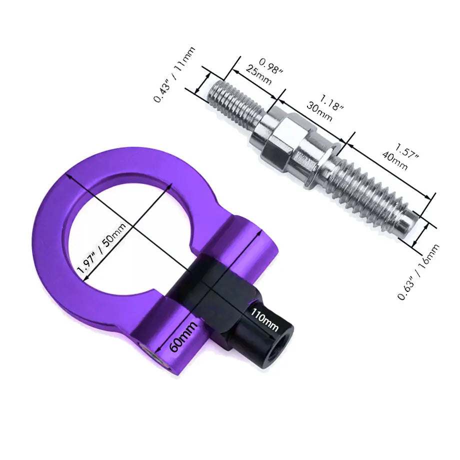 Universal JDM Racing Tow Hook (Purple) maxmotorsports