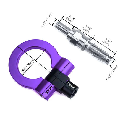 Universal JDM Racing Tow Hook (Purple) maxmotorsports