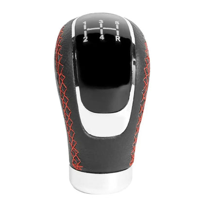 Universal PVC Leather Look Gear Knob (Black & Red) maxmotorsports