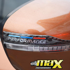 Universal Performance Carbon Fibre Side Mirror Badge maxmotorsports