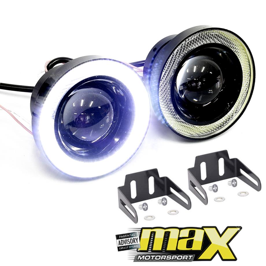 Universal Projector LED Angel Eye Fog Light Max Motorsport