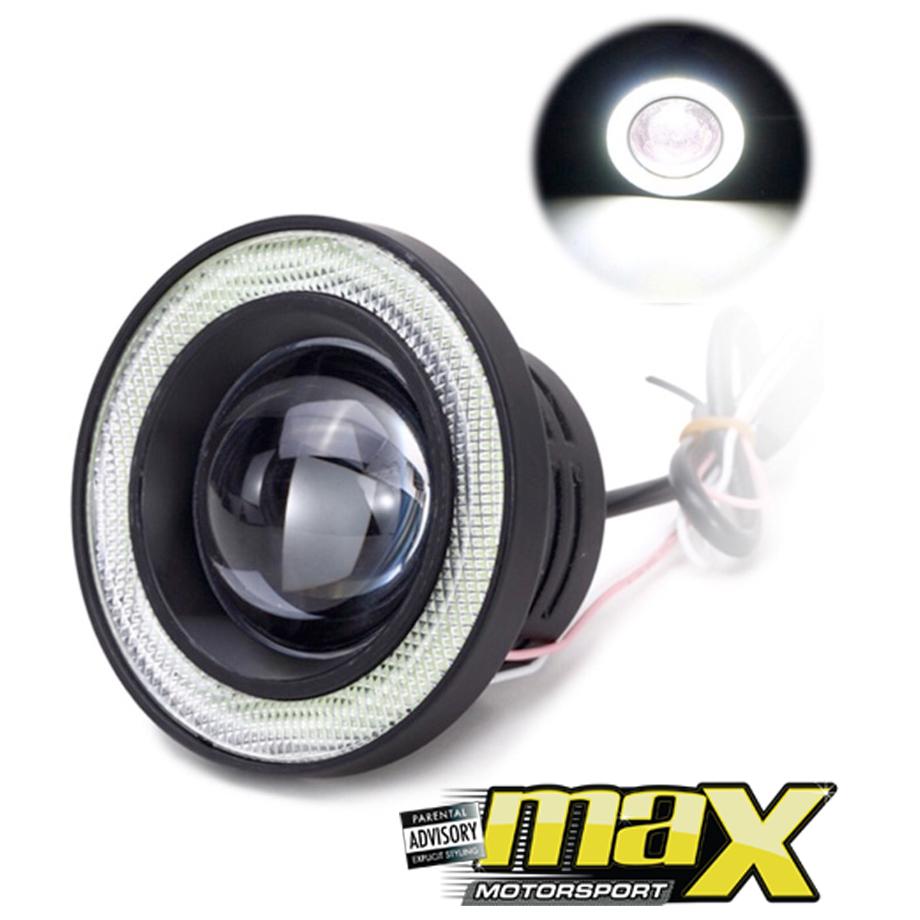 Universal Projector LED Angel Eye Fog Light Max Motorsport