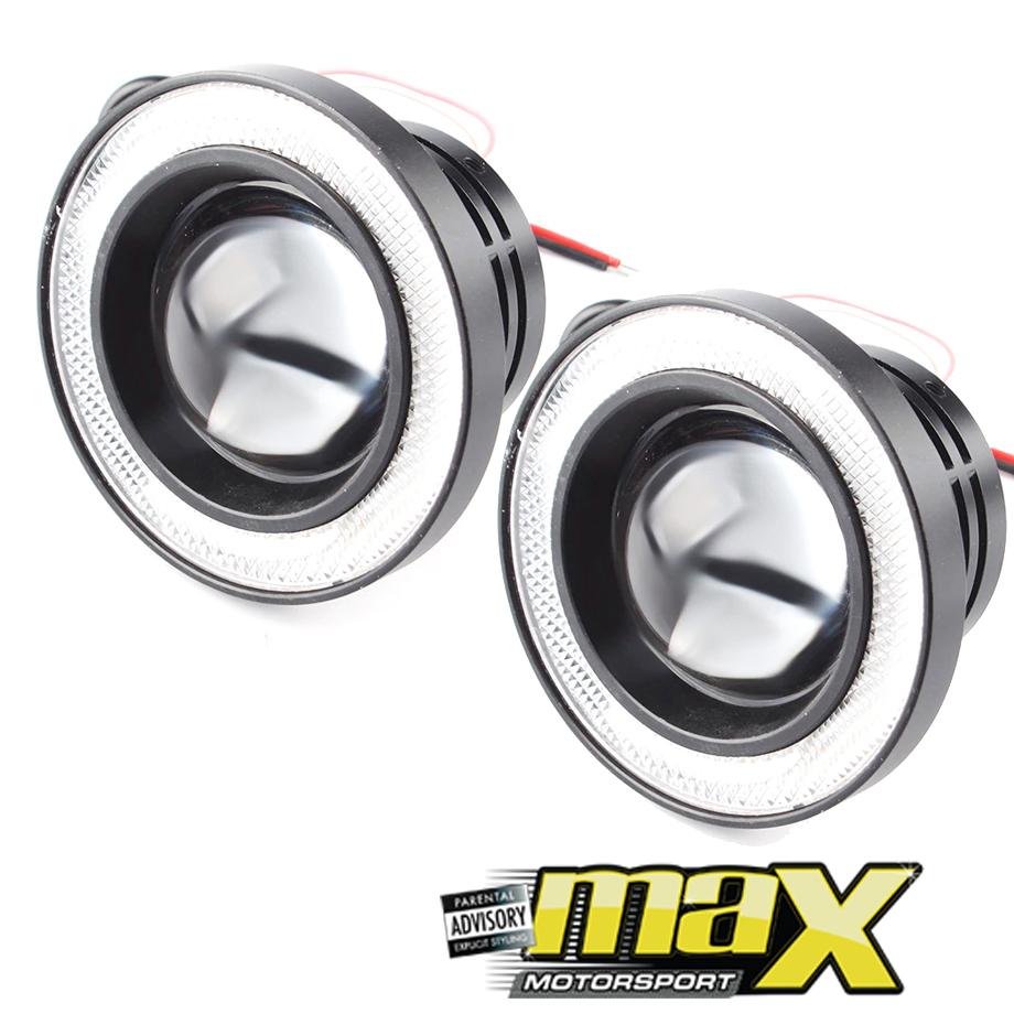 Universal Projector LED Angel Eye Fog Light (89mm) Max Motorsport