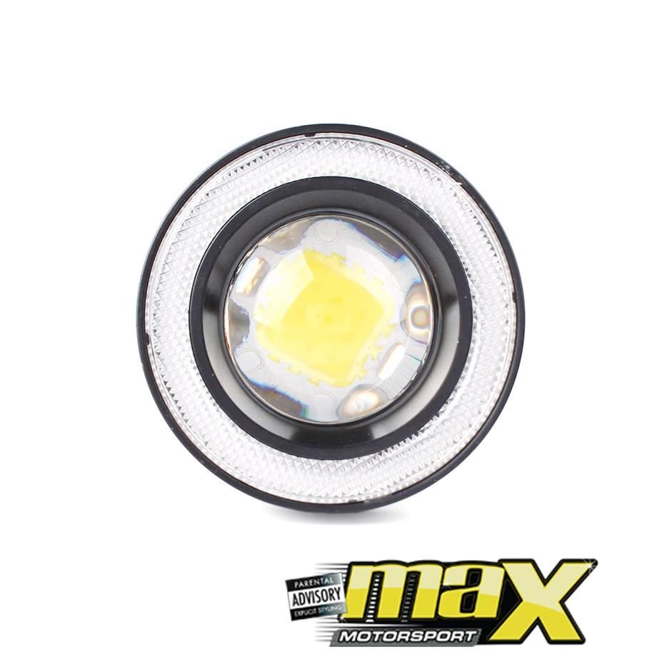 Universal Projector LED Angel Eye Fog Light (89mm) Max Motorsport