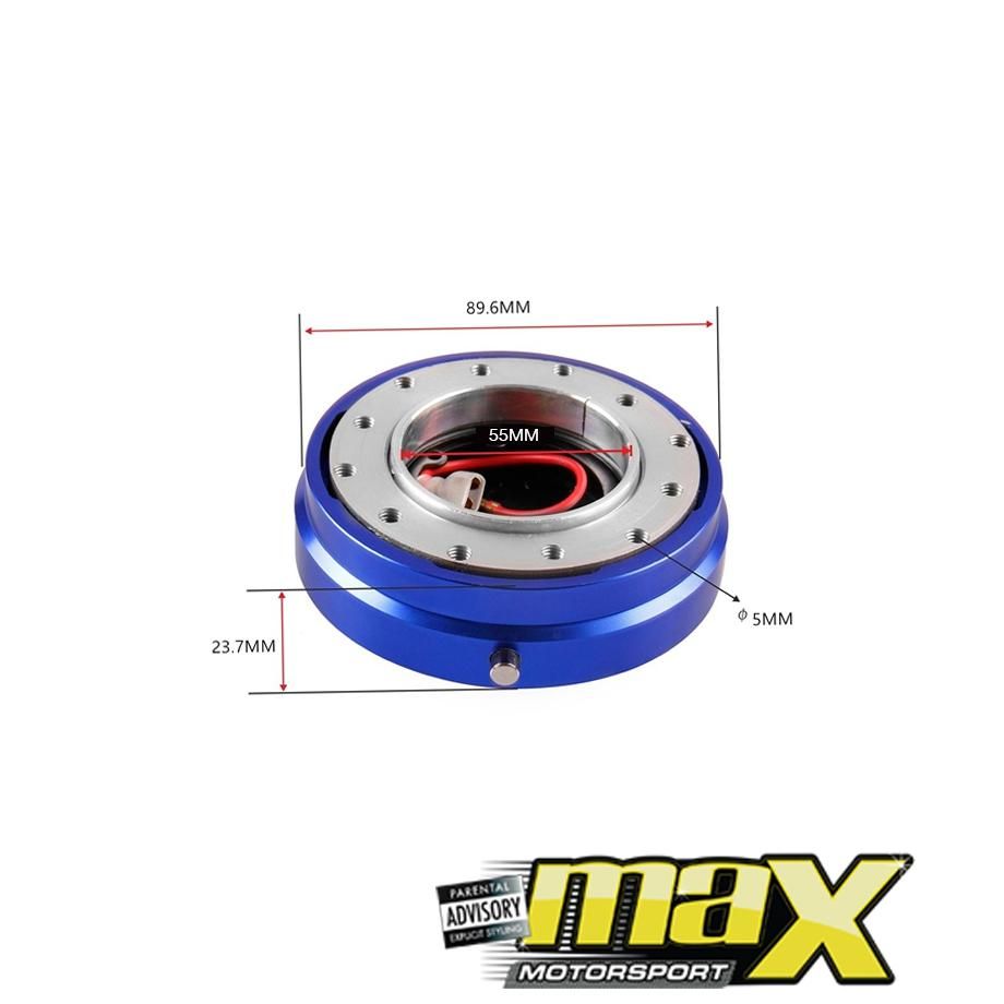 Universal Quick Release Steering Wheel Hub Kit (Blue) maxmotorsports