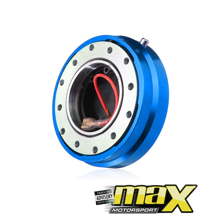 Universal Quick Release Steering Wheel Hub Kit (Blue) maxmotorsports