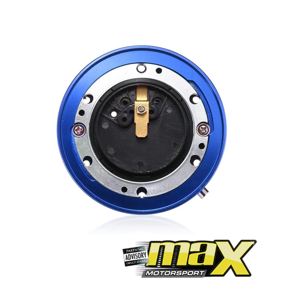 Universal Quick Release Steering Wheel Hub Kit (Blue) maxmotorsports