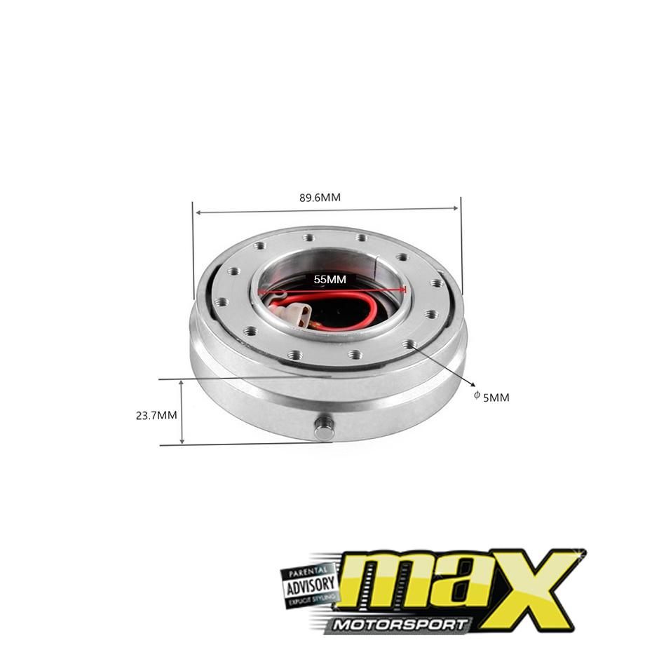 Universal Quick Release Steering Wheel Hub Kit (Silver) maxmotorsports