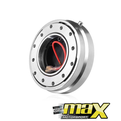 Universal Quick Release Steering Wheel Hub Kit (Silver) maxmotorsports