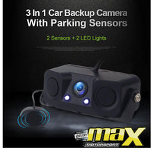 Load image into Gallery viewer, Universal Rear View Camera With Parking Sensors maxmotorsports
