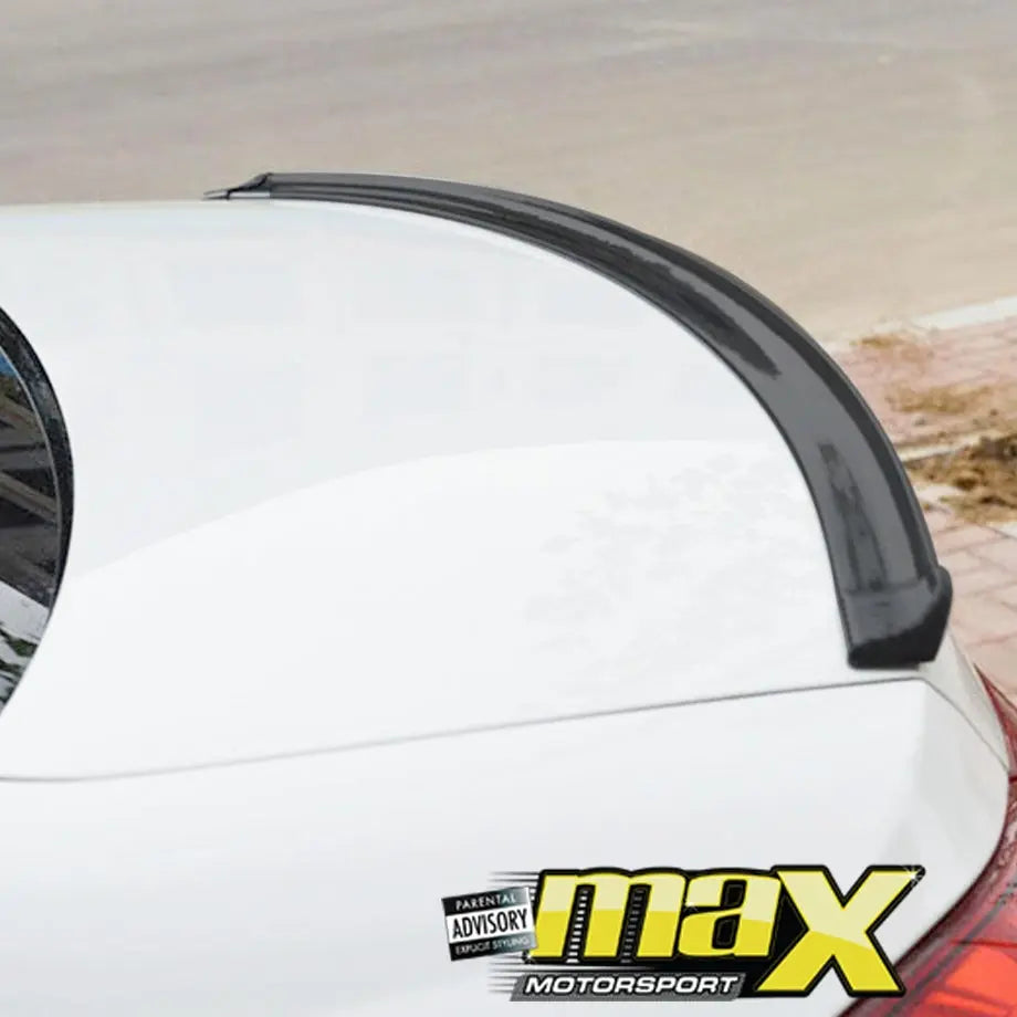 Universal Rubber Boot Spoiler With Caps (Gloss Black) maxmotorsports