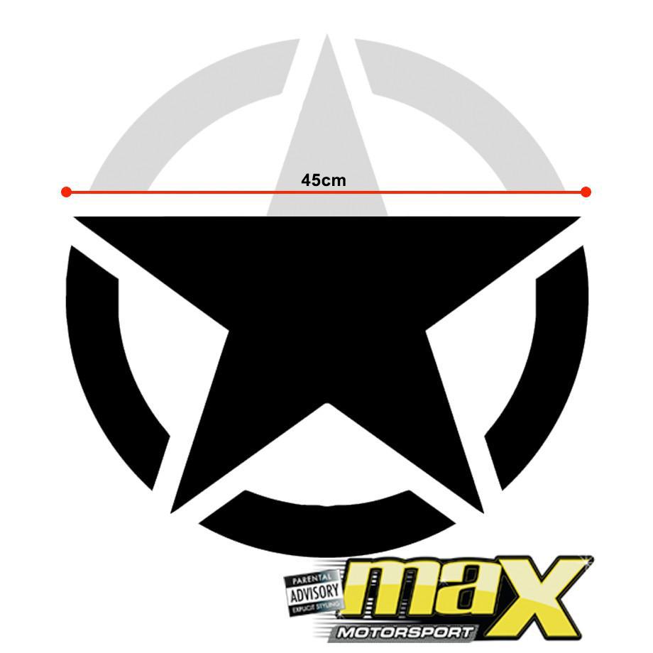 Universal Rubicon Military Star Sticker Kit (45cm) maxmotorsports