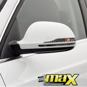 Universal S-Line Carbon Fibre Side Mirror Badge maxmotorsports