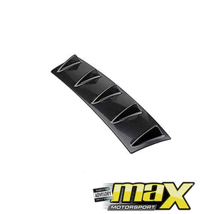 Universal Shark Fin 5 Wing Gloss Black Rear Bumper Diffuser maxmotorsports