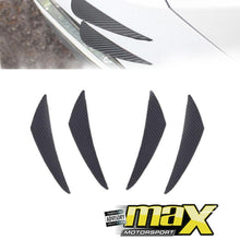 Load image into Gallery viewer, Universal Stick-On 20cm Carbon Look Bumper Canards (4-Pc) maxmotorsports
