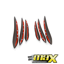 Load image into Gallery viewer, Universal Stick-On Carbon Look Bumper Canards (6-Pc) maxmotorsports
