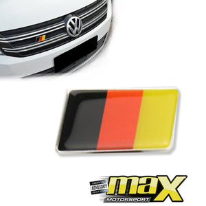 Universal Stick-On German Flag Grille Badge maxmotorsports