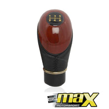 Load image into Gallery viewer, Universal Type-R Wood Grain Leather Look Gear Knob maxmotorsports
