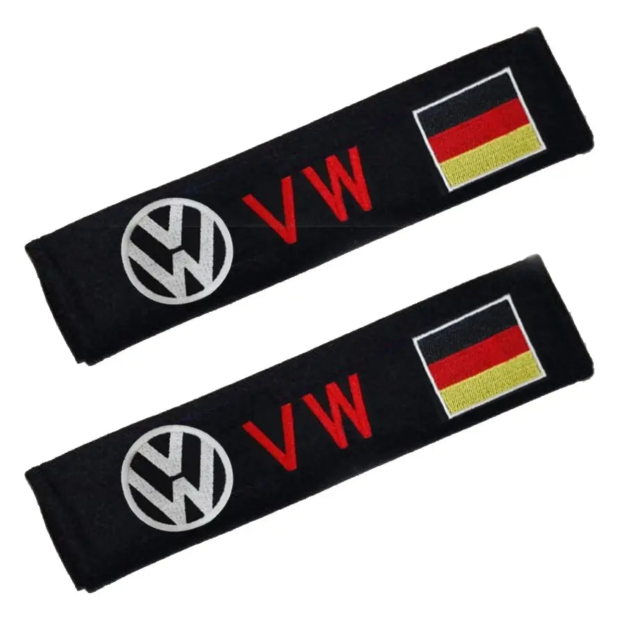 Universal VW German Flag Seatbelt Pads (Cloth) maxmotorsports