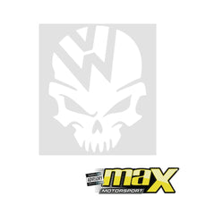 Load image into Gallery viewer, Universal VW Skull Vinyl Sticker (White) maxmotorsports
