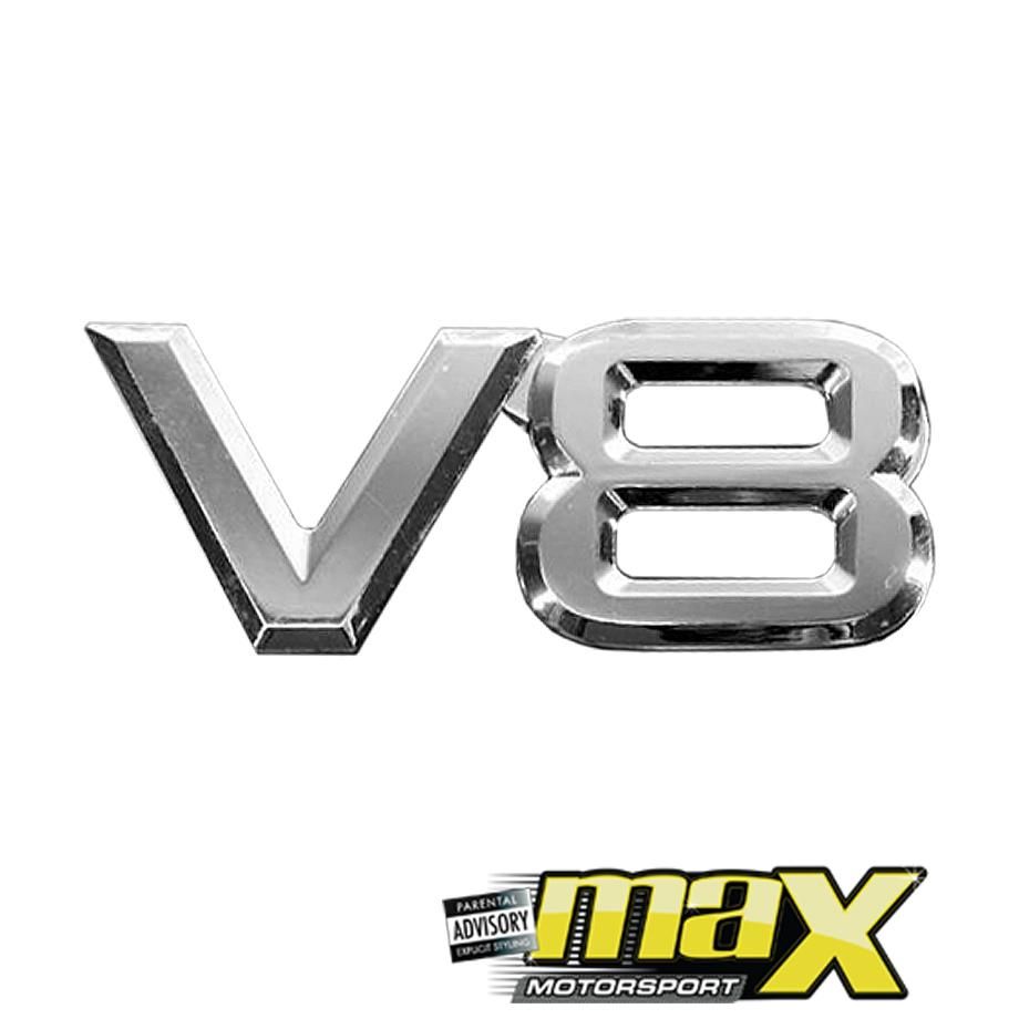 V8 Chrome Badge maxmotorsports